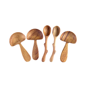 Cuillères en bois durables en hêtre, ustensiles de cuisine pour racler les casseroles, retourner les crêpes, mélanger les salades, sculptées au Vietnam - Product Image 1
