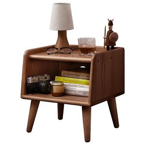 Mesitas de Noche Nórdicas Modernas y Sencillas de Madera Maciza de Haya, Gabinete de Almacenamiento de Madera Maciza con Estilo Europeo - Product Image 4