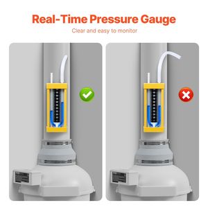 Sistema di Ventilazione Silenzioso per Mitigazione del Radon da 4,5 Pollici, 380CFM, Kit di Installazione con 2 Accoppiatori e Indicatore di Pressione - Product Image 6