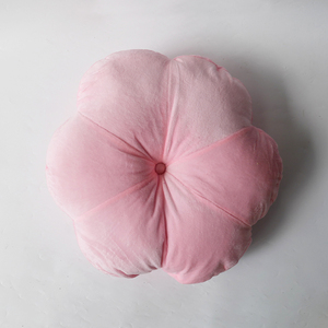 Coussin décoratif en velours fait main en forme de fleur, coussin touffeté en peluche, esthétique, pour siège au sol, décoration de lit, rose, textiles de maison, vente en gros - Product Image 1