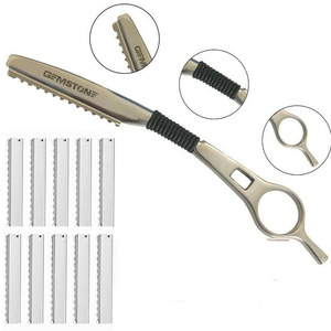 Rasoir de coiffure professionnel en acier inoxydable, outil de salon, pour la coupe de cheveux, l'éclaircissement et la mise en couches, peigne de coupe pour extensions capillaires - Product Image 5