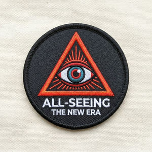 Patch brodé rond personnalisé en gros, motif dés, noir et blanc, thermocollant, pour vestes, chapeaux, accessoires vestimentaires, en vrac - Product Image 3