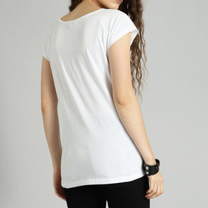 Camiseta de Verano 2023 para Mujer, con Logotipo Personalizado, de Poliéster/Algodón, Transpirable, de Manga Corta, Cuello Redondo, Informal - Product Image 6