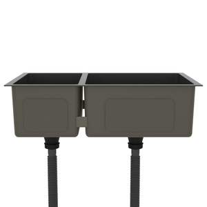 Évier de cuisine en acier inoxydable noir - Product Image 4