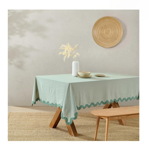 Indian Handmade Floral Simple Cotton <b>Square</b> Floor Length <b>Tablecloth</b> Washable Home Cover - Product Image 3