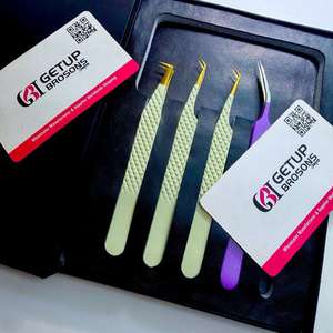 แหนบดึงขนตา GETUP BROSONS IMPEX รุ่น Professional ทำจากสแตนเลสสตีล ป้องกันไฟฟ้าสถิตย์ ป้องกันแม่เหล็ก ปลายที่ทนทาน งอ 45 องศา/90 องศา แบบยาว - Product Image 4