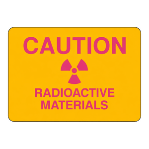 Panneau de signalisation de précaution pour les matières radioactives réfléchissantes Brady pour les laboratoires et les établissements médicaux - Product Image 2