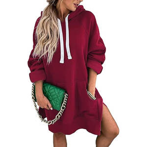 Sudadera con Capucha Larga para Mujer, Ropa de Moda, para Uso en Exteriores en Invierno, Corte Ajustado, Color Personalizado - Product Image 1
