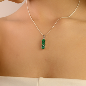 Proveedor Mayorista de Colgantes de Cuarzo Esmeralda Pequeños, Plata de Ley 925, Piedra de Nacimiento de Mayo, Joyería Fina, Colgantes y Dijes - Product Image 4