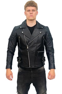 Veste de motard en cuir véritable de peau de mouton de luxe pour homme, matelassée, écologique, de qualité supérieure, service d'échantillons direct usine disponible - Product Image 6