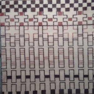 Tapis marocain tissé à la main à poils longs, antidérapant, rembourré, 100% laine, velours pelucheux, motif géométrique, pour chambre adulte, salon, canapé - Product Image 1