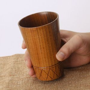 Handmade Wooden <b>Tea</b> Cups Set Round Shape With Handle Wabi Sabi Design Natural Finish Rustic Drinkware for Home Use - Product Image 3