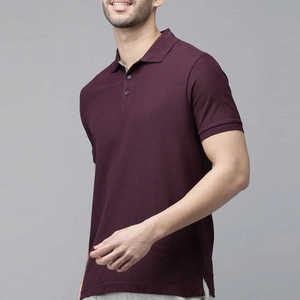 Polo en piqué de coton à manches courtes pour homme, couleur unie, respirant, décontracté, coupe classique - Product Image 3