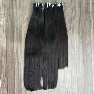 Extensions de cheveux raides en os brut vietnamien 100% cuticule alignée couleur naturelle non transformée - Product Image 2
