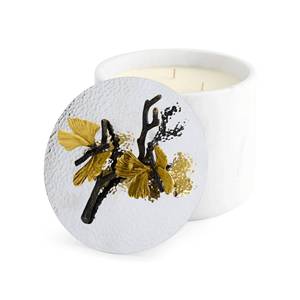 Vela Aromática de Lujo en Frasco de Cristal con Mariposa de Latón y Tapa Dorada, Cera de Soya, Decoración para el Hogar, Set de Regalo Navideño - Product Image 1