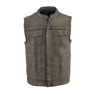 Gilet en cuir haute performance, gilet en cuir de qualité course, gilet en cuir pour motard, fabriqué au Pakistan - Product Image 1
