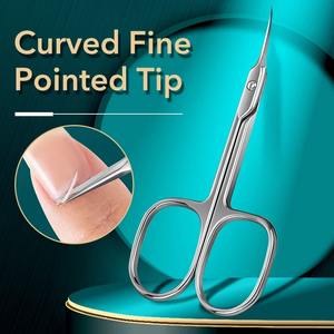 Ciseaux de manucure russes professionnels en acier inoxydable pour cuticules, à pointe incurvée, pour pédicure et soin des ongles, éliminateur de peaux mortes - Product Image 2
