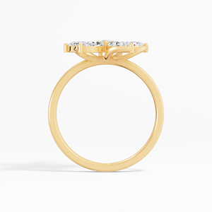 Wholesale Floral Marquise Moissanite Womens <b>Cluster</b> Ring 1.05 Ctw Classic Rhodium Plated Prong Setting 10K 14K 18K Gold Bulk - Product Image 3