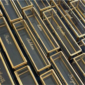 Luxury Wedding Invitation Scroll <b>Box</b> Gold Brass Glass Jewelry Display Case Personalized <b>Keepsake</b> Gift <b>Box</b> Wholesale Supplier <b>Box</b> - Product Image 1