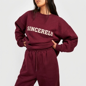 Conjunto Deportivo de Dos Piezas para Mujer, Chaqueta con Cierre y Pantalones Anchos, Personalizable con Logotipo, Venta al Por Mayor - Product Image 1