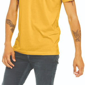 T-shirt décontracté pour homme en coton tricoté 100% - Couleur optimale - Col rond - Manches courtes - Respirant - Séchage rapide - Personnalisable - Product Image 5