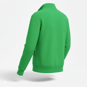 Sudadera de Forro Polar para Hombre, de Invierno, con Media Cremallera, Ecológica, Tejida, con Cuello Alto y Bolsillos, Personalizable - Product Image 4
