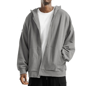 Wholesale Custom Heavy Weight Oversize Fashion Hoodie Solid Color Loose Fit <b>Thick</b> Plain Design Premium Hoodie Winter Embroidery - Product Image 3