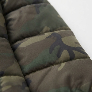 Chaqueta Acolchada de Camuflaje para Hombre, Cuello Alto, Cierre de Cremallera, Resistente al Viento, Relleno de Poliéster, Estilo Casual de Invierno - Product Image 5
