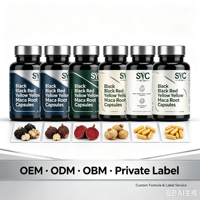 Capsules de Maca et Panax brevetées OEM pour la beauté et la densité osseuse, 60 capsules, 60g, naturelles, en vrac, pour l'exportation