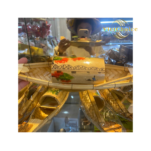 ถาดเรือสานไม้ไผ่ธรรมชาติ เหมาะสำหรับชุดของขวัญ งานฝีมือทำมือจาก Vietchoice - Product Image 1