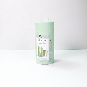 cosmetic <b>containers</b> cylinder tube box with ribbon - Product Image 3