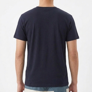 เสื้อยืดคอกลมผ้าฝ้ายสีดำพรีเมียม เนื้อผ้านุ่ม สไตล์มินิมอล เสื้อผ้าผู้ชาย รับผลิตแบบ OEM/ODM - Product Image 2