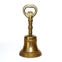 Authentic Brass Hand Bell Crafted By Skilled Makers For Ritualistic And Decorative Needs