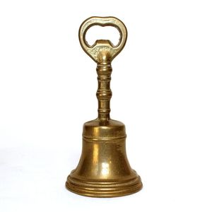 Campana de Mano de Latón Auténtica, Elaborada por Artesanos Expertos para Fines Rituales y Decorativos - Product Image 5