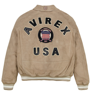 Men's <b>Suede</b> Bomber <b>Jacket</b> With Embroidered Patch Design Turn-down Collar Zipper Closure Casual Autumn Wear - Product Image 6