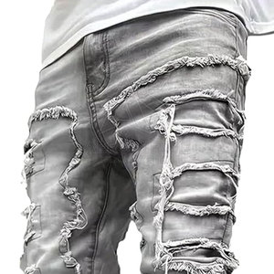 Pantalones de Lona para Hombre, a la Moda, Transpirables, Ligeros, de Cintura Media, Material Elástico, Elegantes, para Uso Diario Informal - Product Image 5
