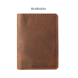 Bolsa de certificado con logotipo personalizado de fábrica, tarjetero de cuero Crazy Horse, tarjetero de cuero de vaca genuino, estuche delgado para tarjetas de crédito - Product Image 1