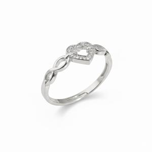 Elegante Anillo de Plata de Ley 925 con Corazón de Oro Sólido de 14K, Anillo de Boda Infinito con Diamante de Laboratorio, Regalo Romántico para Ella, Última Moda 2026 - Product Image 5