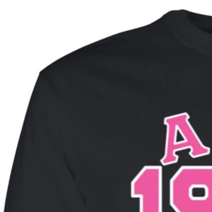 Sudadera Negra de Manga Larga 1908 con Cuello Redondo, Estampado Gráfico, Puños Acanalados, Ropa Deportiva Casual para Mujer, Top de Moda para el Día a Día - Product Image 4