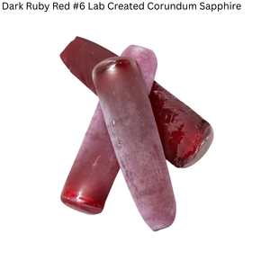 Rouge rubis foncé # 6 boules de saphir corindon synthétique créé en laboratoire, fusion flamme simulée, 100 grammes - Product Image 3