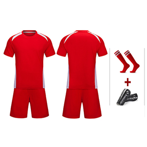 Conjunto de Uniforme de Fútbol Personalizado Retro Unisex para Equipo, Verde y Azul, Manga Corta, Secado Rápido, Transpirable, con Calcetines y Espinilleras - Product Image 3