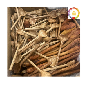 Cuillère en bois |   Cuillère à café en bambou |   Taille mini |   Vaisselle écologique |   Fabricant en gros - Product Image 5