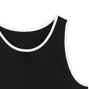 Débardeur sans manches en tricot noir uni pour homme, col rond, vêtement décontracté - Product Image 6