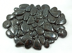 Lote de Cabujones de Psilomelan Natural, Cristal de Cuarzo, Cabujones Sueltos al por Mayor, Pulidos a Mano - Product Image 5