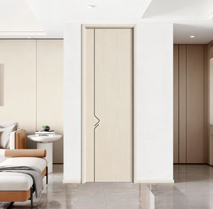 ประตูห้องทางเข้าดีไซน์โมเดิร์นแบบมินิมอล ทำจากไม้อัดเอ็มดีเอฟ ขนาดและสีตามสั่ง ประตูสำเร็จรูปพร้อมติดตั้ง ผิวเคลือบกันความชื้น - Product Image 5