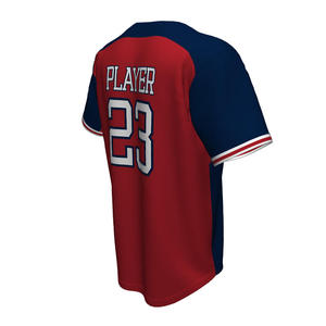 Maillot de baseball Thunder personnalisé avec logo, manches courtes, boutons sur le devant, logo brodé, polyester respirant, coupe classique pour homme - Product Image 4