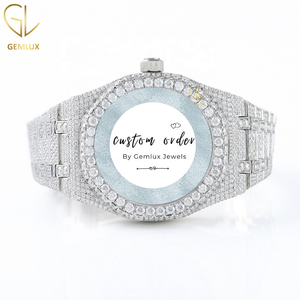 นาฬิกาฮิปฮอปสำหรับผู้ชาย ประดับเพชรโมอิสซาไนต์ D VVS ระดับหรูหรา พร้อมกลไกโครโนกราฟอัตโนมัติ ผ่านการทดสอบเพชร - Product Image 2