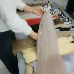 Fornitore professionale i migliori fornitori di capelli alla rinfusa capelli umani per intrecciare morbide e setose 100% grezzi vietnamiti extension per capelli