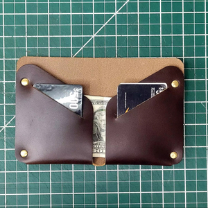 Portefeuille en cuir artisanal de qualité supérieure pour hommes, protection RFID, plusieurs emplacements pour cartes, design carré - Cadeau élégant pour la Saint-Valentin, la fête des pères - Product Image 1