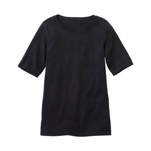 Womens longline T <b>shirt</b> <b>extended</b> length relaxed fit casual fashion top for layering everyday comfort style outfit - Product Image 4